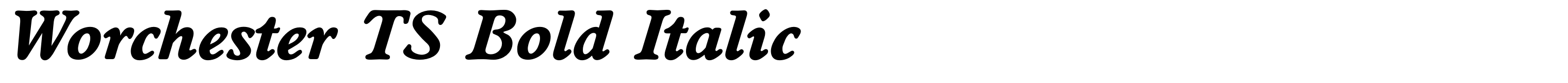 Worchester TS Bold Italic